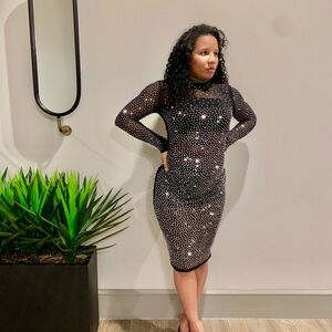 Elegant Black and White Dress